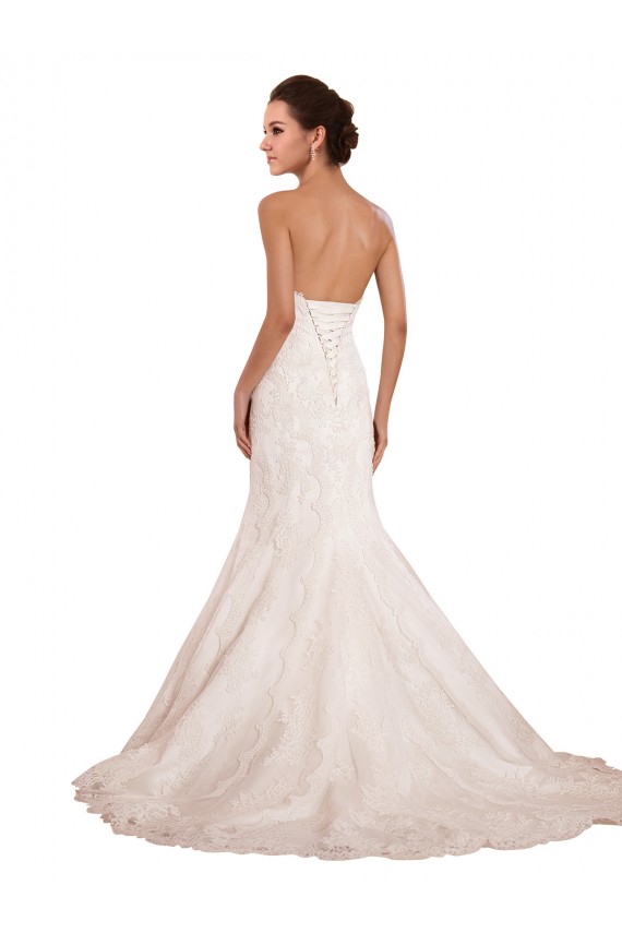 Lace Mermaid Chapel Train Sleeveless Sexy Wedding Dress Cairns