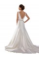 Satin Mermaid Chapel Train Sleeveless V-Back Modern Wedding Dress Cairns