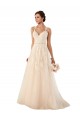 Tulle & Lace A-Line Chapel Train Sleeveless Sweetheart Wedding Dress Cairns