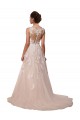 Tulle & Lace A-Line Chapel Train Sleeveless Sweetheart Wedding Dress Cairns