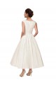 Satin A-Line Ankle Length Sleeveless Wedding Dress Cairns