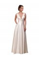Satin A-Line Chapel Train Sleeveless Wedding Gowns Cairns