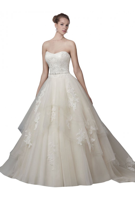 Tulle & Lace Ball Gown Chapel Train Sleeveless Low Back Wedding Dress Cairns