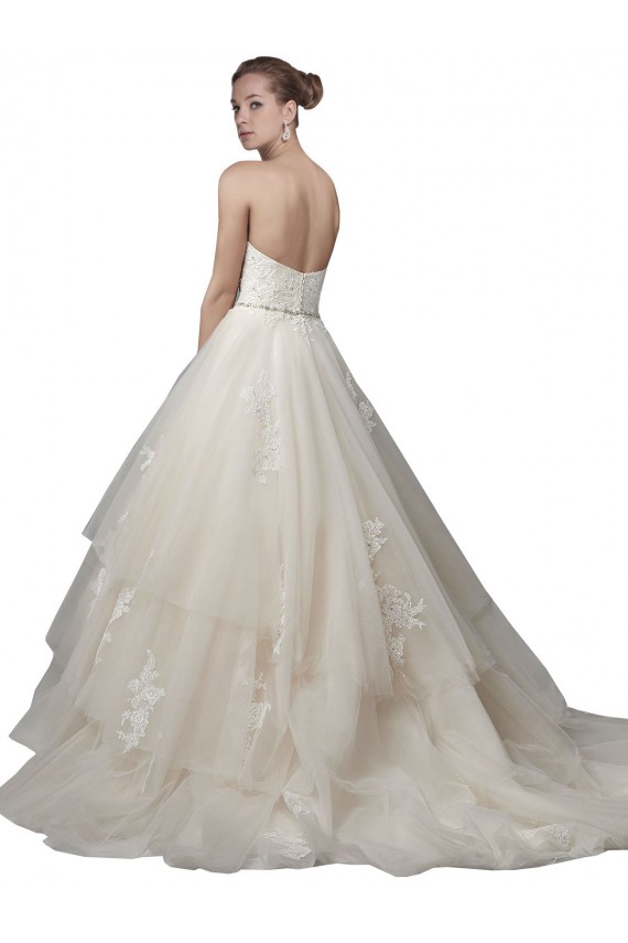 Tulle & Lace Ball Gown Chapel Train Sleeveless Low Back Wedding Dress Cairns