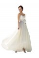 Soft Chiffon A-Line Long Sleeveless Wedding Dress Cairns