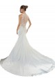 Satin Mermaid Chapel Train Sleeveless Beach Wedding Gowns Cairns