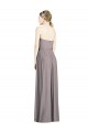 Soft Chiffon A-Line Long Sleeveless Dusty Rose Bridesmaid Gowns Cairns