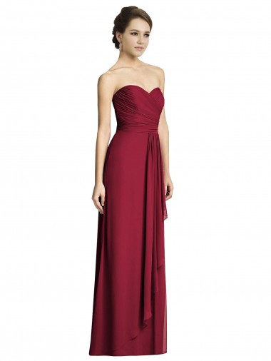 Soft Chiffon A-Line Long Sleeveless Side Slit Bridesmaid Dresses Cairns