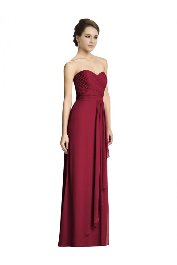 Soft Chiffon A-Line Long Sleeveless Side Slit Bridesmaid Dresses Cairns