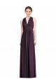 Soft Chiffon A-Line Long Sleeveless Grape Bridesmaid Dress Cairns