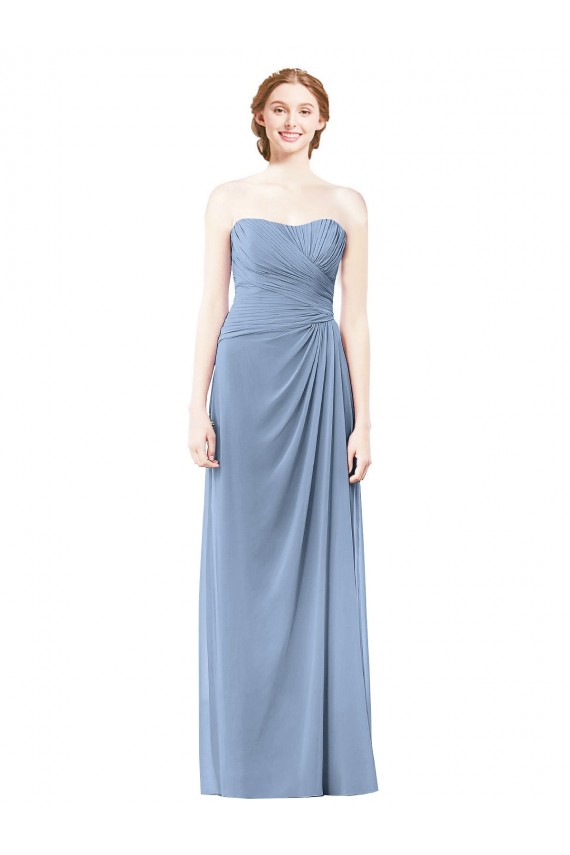 Chiffon A-Line Long Sleeveless Formal Dresses / Bridesmaid Dresses Cairns