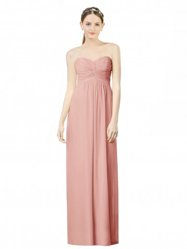 Soft Chiffon Long Sleeveless Bridesmaid Dress Cairns