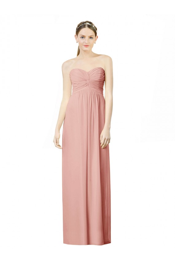 Soft Chiffon Long Sleeveless Bridesmaid Dress Cairns