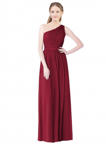 Soft Chiffon A-Line Long Sleeveless Bridesmaid Evening Dress Cairns