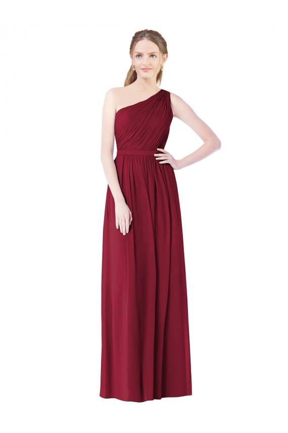 Soft Chiffon A-Line Long Sleeveless Bridesmaid Evening Dress Cairns