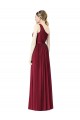Soft Chiffon A-Line Long Sleeveless Bridesmaid Evening Dress Cairns