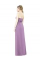 Soft Chiffon A-Line Long Sleeveless Dark Lavender Bridesmaid Dress Cairns