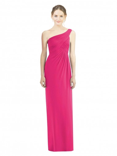 Soft Chiffon Sheath Long Sleeveless Azalea Bridesmaid Dresses Cairns
