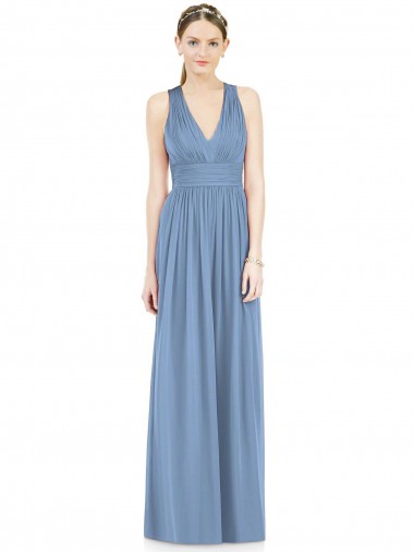 Chiffon A-Line Long Sleeveless Bridesmaid Gowns Cairns