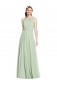 Chiffon A-Line Long Sleeveless Sage Bridesmaid Dress / Evening Dress Cairns
