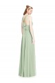 Chiffon A-Line Long Sleeveless Sage Bridesmaid Dress / Evening Dress Cairns