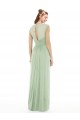 Soft Chiffon A-Line Long Cap Sleeves Sage Formal Dress / Bridesmaid Dress Cairns