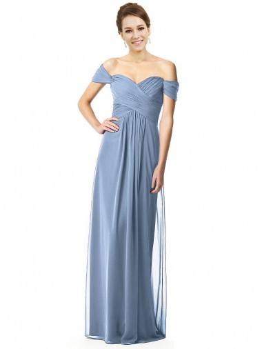 Soft Chiffon Long A-Line Cap Sleeves Bridesmaid Dress Cairns