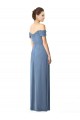 Soft Chiffon Long A-Line Cap Sleeves Bridesmaid Dress Cairns
