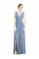 Soft Chiffon A-Line Long Sleeveless V-Neck Evening Dresses Cairns