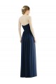 Soft Chiffon A-Line Long Sleeveless Dark Navy Evening Dresses Cairns