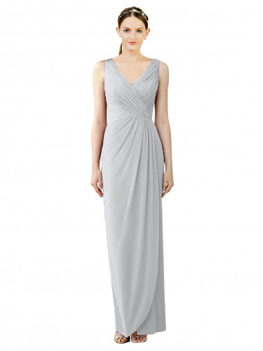 Chiffon Sheath Long Sleeveless V-Back Bridesmaid Dress / Evening Dress Cairns
