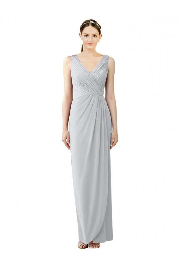 Chiffon Sheath Long Sleeveless V-Back Bridesmaid Dress / Evening Dress Cairns