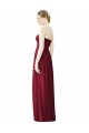 Soft Chiffon A-Line Sleeveless Burgundy Evening Dress / Bridesmaid Dress Cairns
