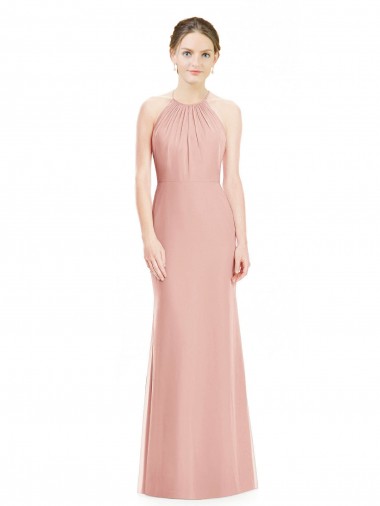 Soft Chiffon Mermaid Mermaid Sleeveless Bliss Pink Bridesmaid Dress Cairns