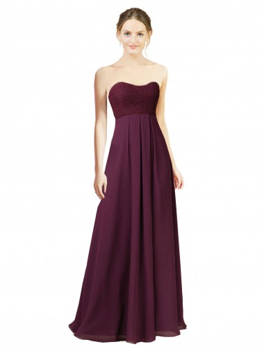 Chiffon A-Line Sleeveless Grape Bridesmaid Dress Cairns
