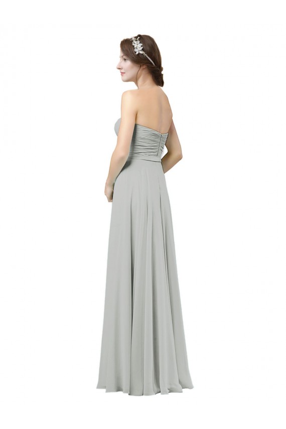 Soft Chiffon A-Line Long Sleeveless Bridesmaid Dresses Cairns