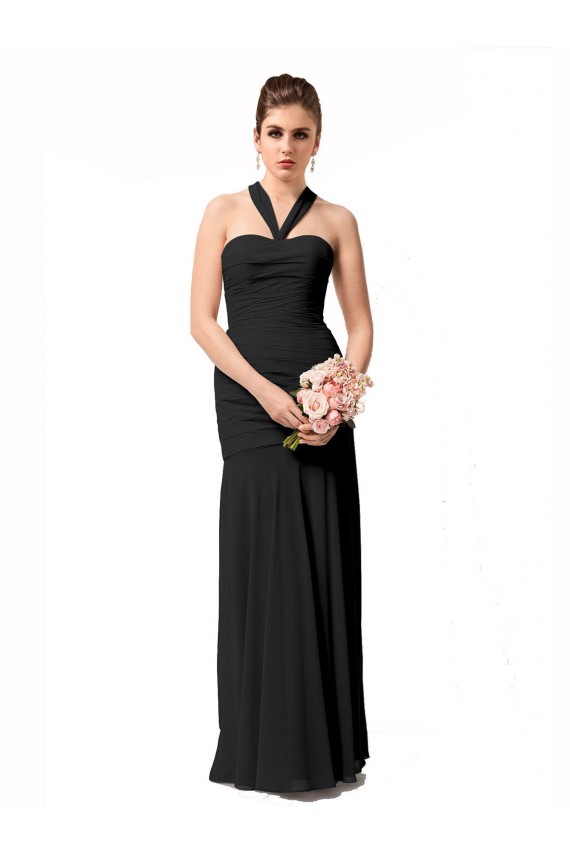Chiffon Mermaid Long Sleeveless Bridesmaid Dress / Evening Dress Cairns