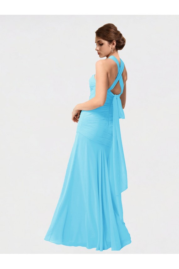 Chiffon Mermaid Long Sleeveless Bridesmaid Dress / Evening Dress Cairns