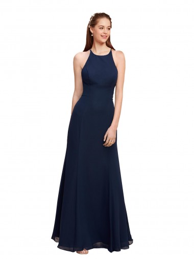 Soft Chiffon Mermaid Long Sleeveless Prom Dress / Bridesmaid Dress Cairns