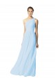 Soft Chiffon A-Line Long Sleeveless Light Sky Blue Bridesmaid Dress Cairns