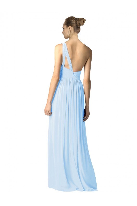 Soft Chiffon A-Line Long Sleeveless Light Sky Blue Bridesmaid Dress Cairns