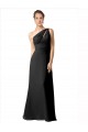 Soft Chiffon A-Line Long Sleeveless One Shoulder Bridesmaid Dresses Cairns