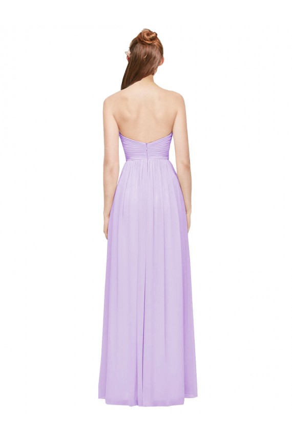 Soft Chiffon A-Line Long Sleeveless High Side Slit Bridesmaid Dresses Cairns