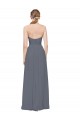 Soft Chiffon A-Line Long Sleeveless Slate Grey Bridesmaid Gowns Cairns