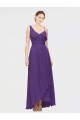 Soft Chiffon A-Line Long Sleeveless High Low Bridesmaid Dress Cairns