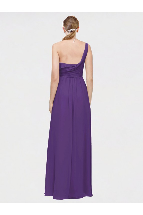 Soft Chiffon A-Line Long Sleeveless High Low Bridesmaid Dress Cairns