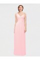 Soft Chiffon A-Line Long Sleeveless Pink Bridesmaid Dress Cairns