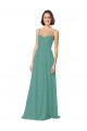 Soft Chiffon A-Line Long Sleeveless Icelandic Silver Bridesmaid Gowns Cairns
