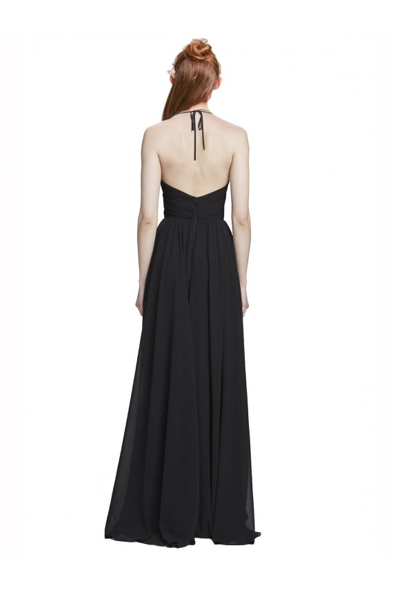 Chiffon A-Line Sleeveless Dark Navy Formal Dress / Bridesmaid Dress Cairns