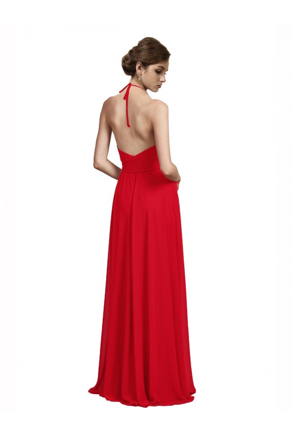 Chiffon Long Sleeveless Bridesmaid Dress Cairns
